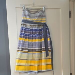 Maeve Striped Strapless Dress From Anthropologie Size 6